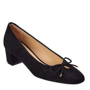 Stuart Weitzman Gabby 45 Suede Pump Black 6.5